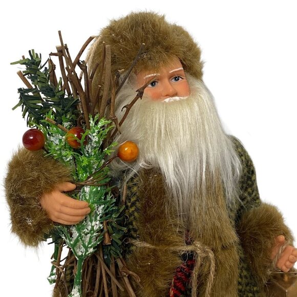 Rustic Santa Claus Christmas Holiday Decor Figurine 9" Ornament - Picture 5 of 10